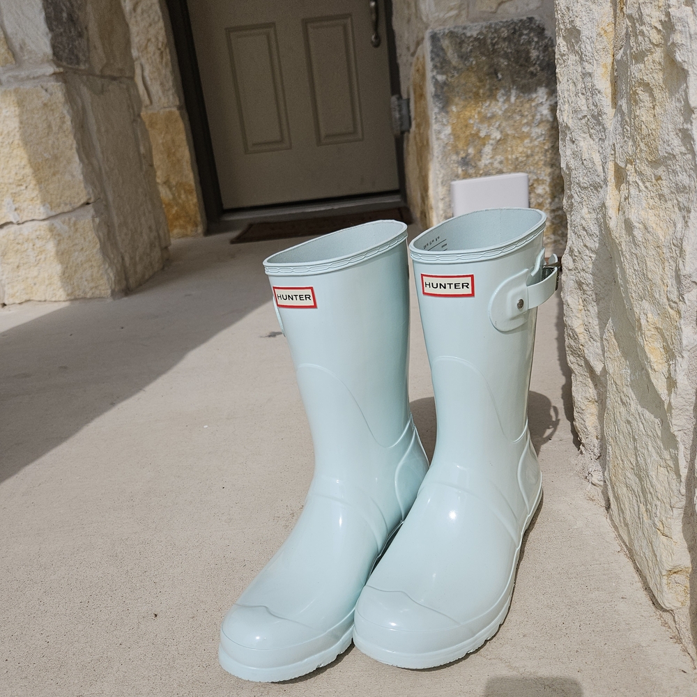 Hunter Light Blue Rain Boots